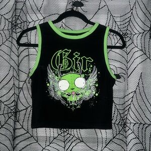 Invaders Zim Sleeveless Cropped Top